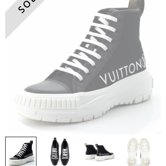 Louis Vuitton black high top sneakers 👟 - Picture 1 of 5